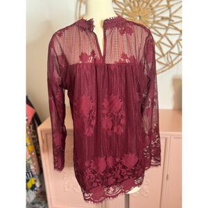 Women's Est 1946 Wine  colored‎ blouse